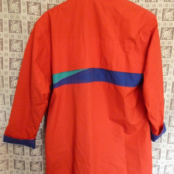 Bright Primary London Fog Trench Vintage Small - Picture 2 of 8